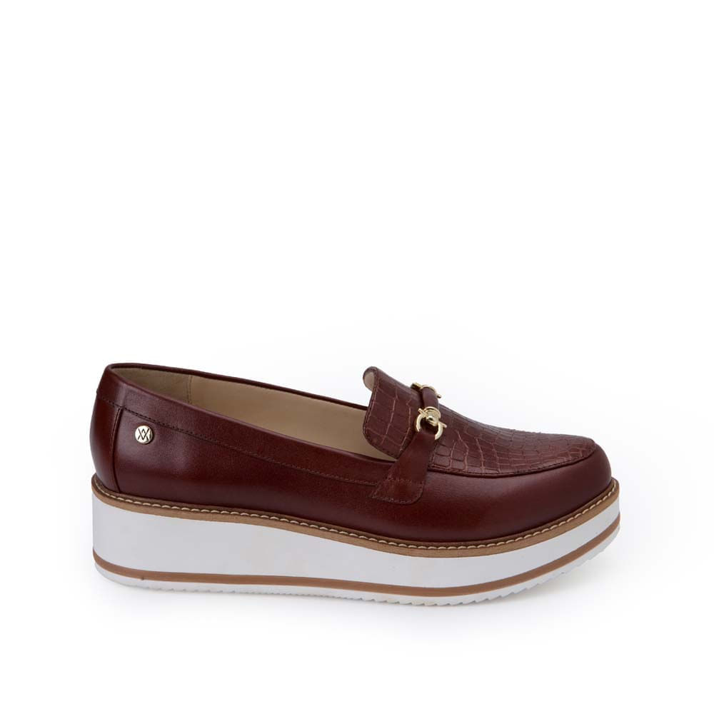 Zapato Mocasín Casual TATI-2528 Marrón Claro Viale Cuero